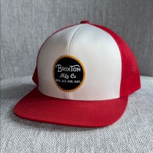 Brixton Red and White Mesh Cap